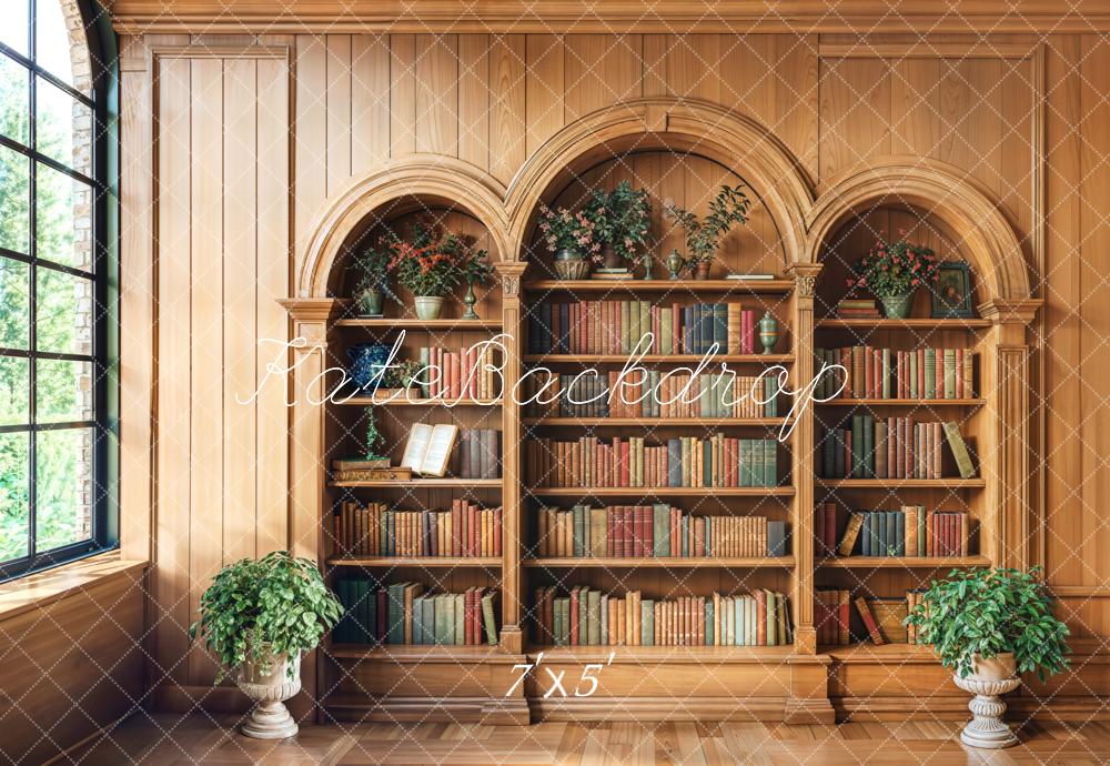 Kate Wooden Cabinet Bookshelves Backdrop Designed by Emetselch - Kate Backdrop AU
