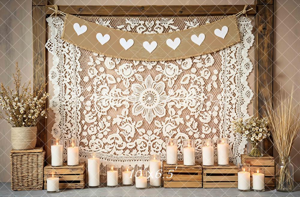 Kate Boho Candles Wooden Crates Backdrop Designed by Mini MakeBelieve