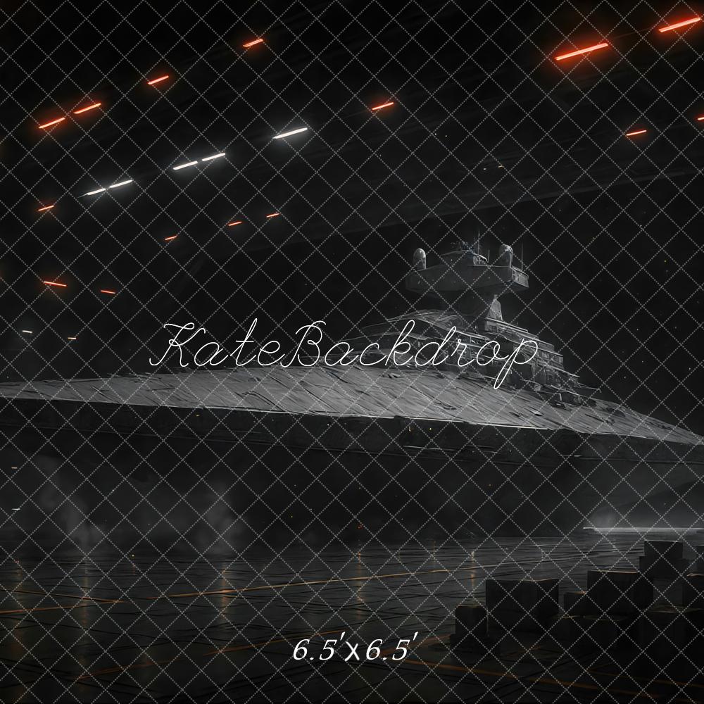 Kate Sci Fi Spaceship Laser Sky Backdrop Designed by Mini MakeBelieve - Kate Backdrop AU