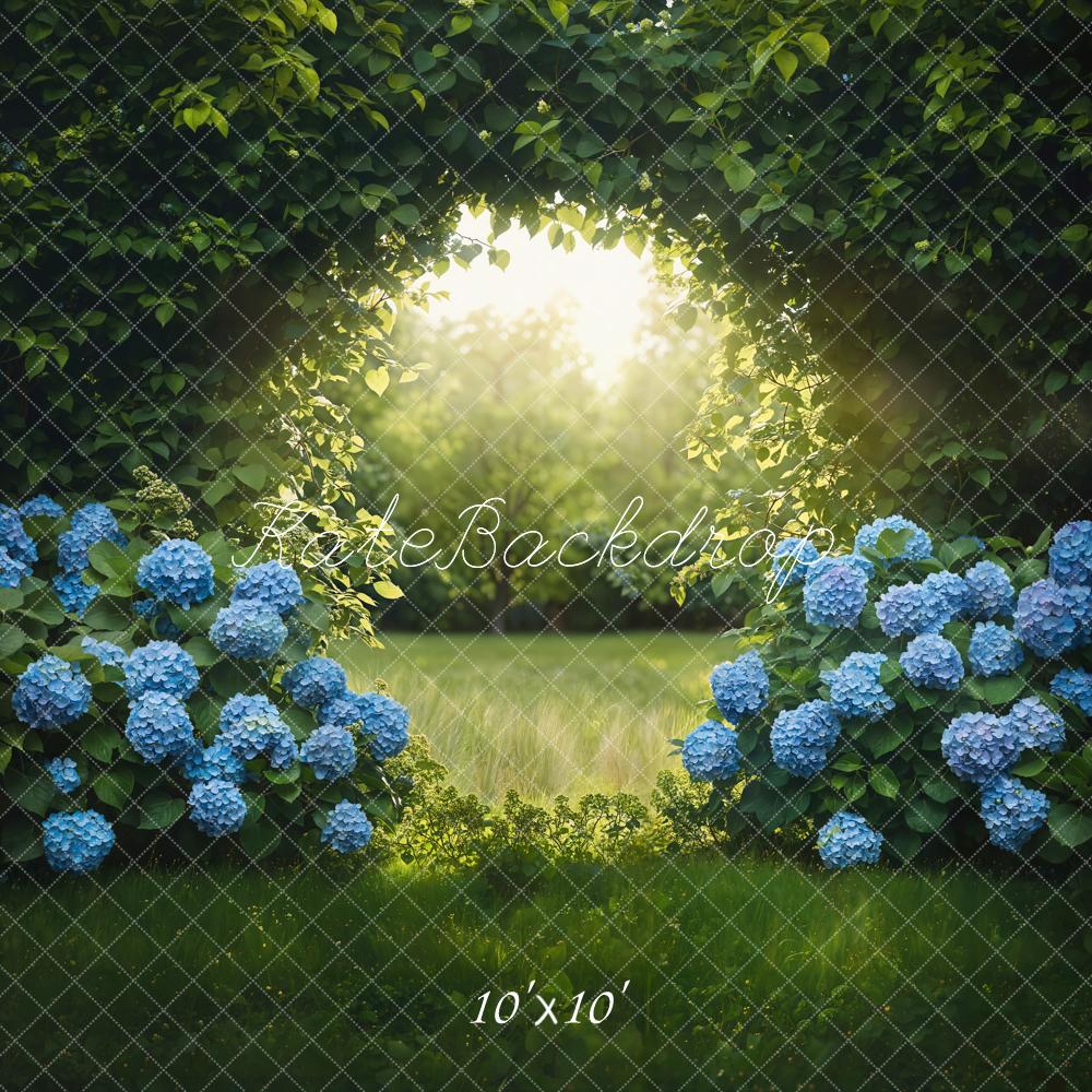 Kate Garden Arch Blue Hydrangeas Backdrop Designed by Chain - Kate Backdrop AU