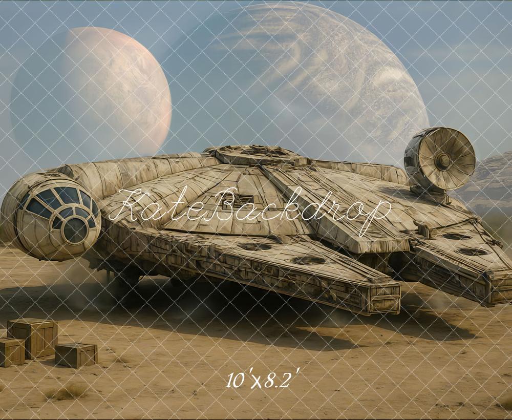 Kate Sci Fi Spaceship Desert Planets Backdrop Designed by Mini MakeBelieve - Kate Backdrop AU
