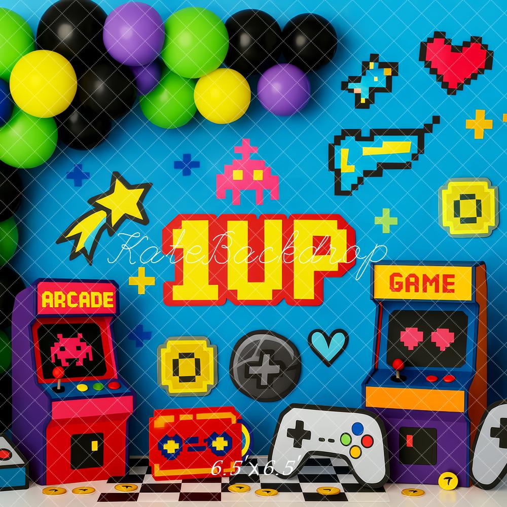 Kate Arcade Game Controller Blue Backdrop Designed by Patty Roberts