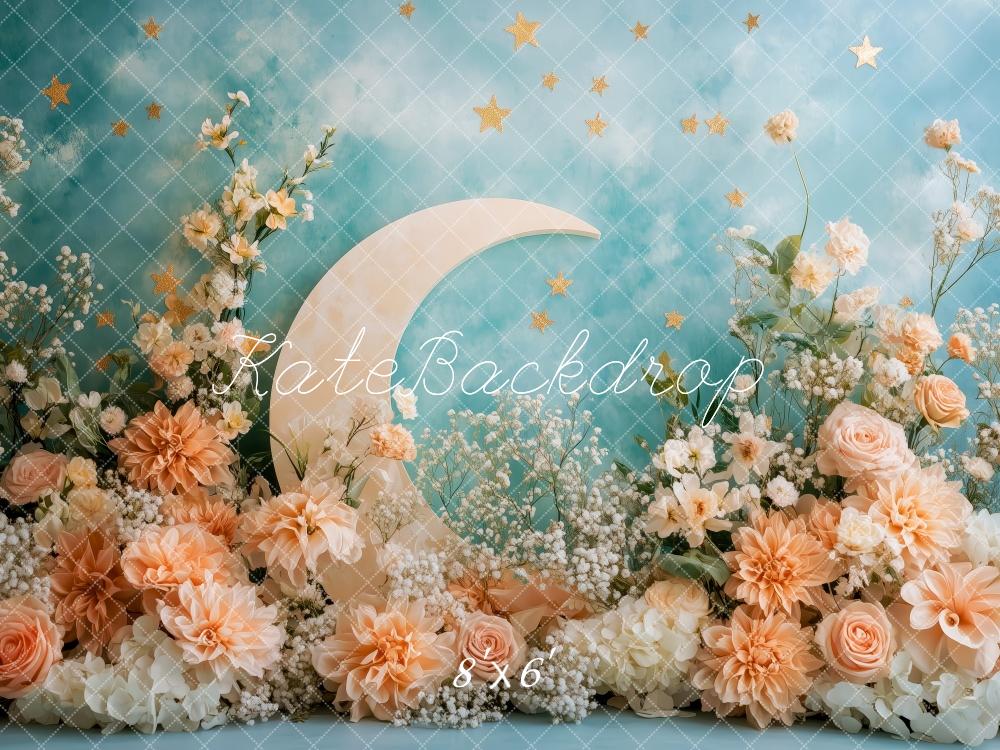 Kate Crescent Moon Flowers Backdrop Designed by Patty Roberts - Kate Backdrop AU