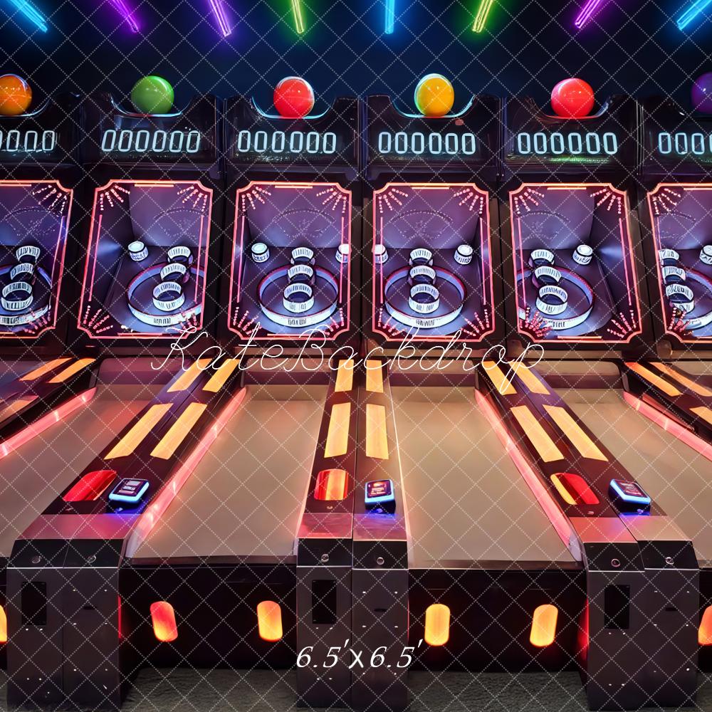 Kate Arcade Game Neon Backdrop Designed by Mini MakeBelieve