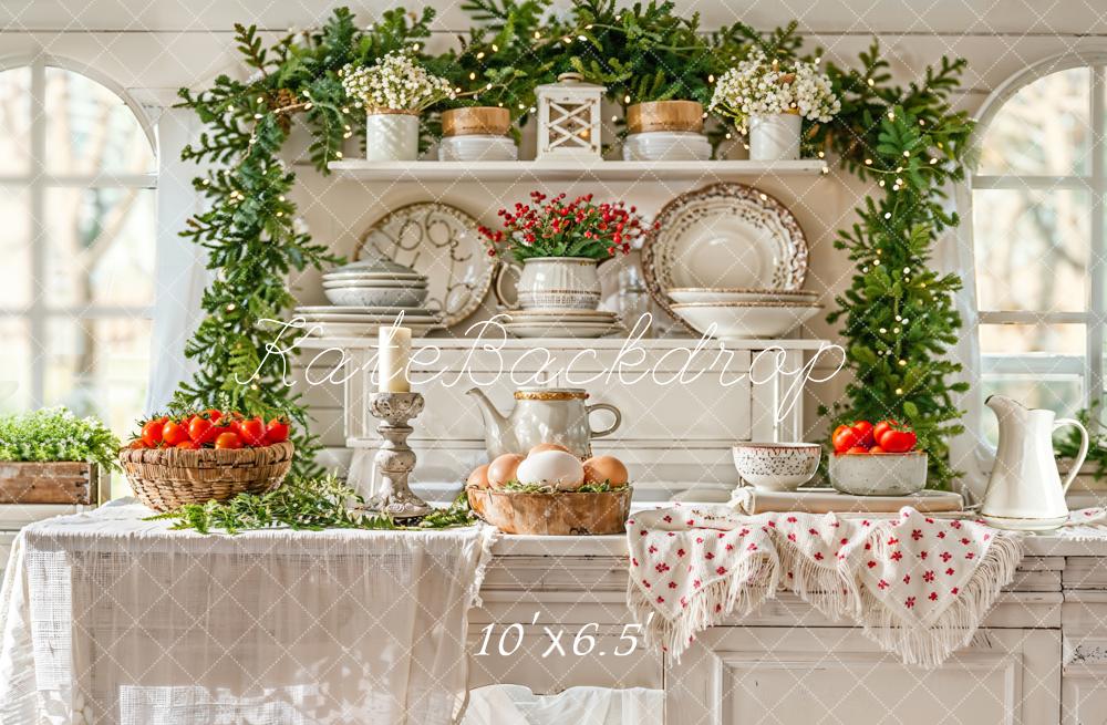 Kate Kitchen Table Kitchen Dishes Backdrop Designed by Emetselch - Kate Backdrop AU