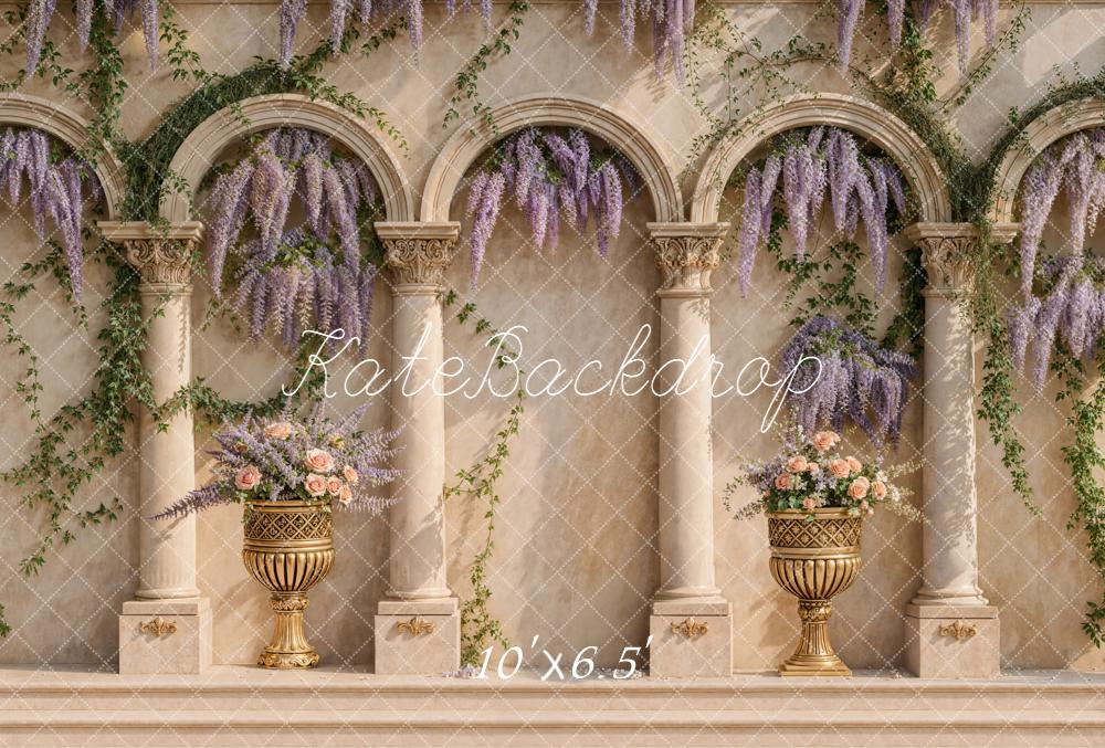 Kate Classical Arches Wisteria Vines Backdrop Designed by Emetselch
