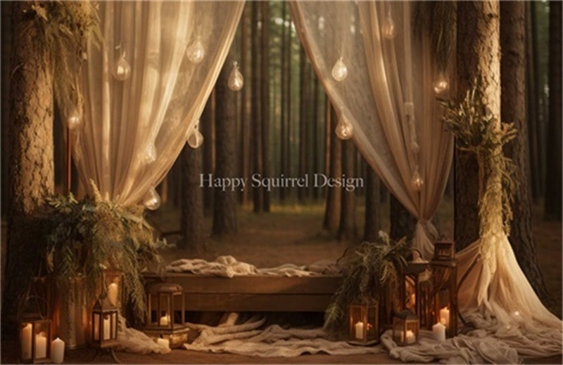 Kate Forest Drapes Light Backdrop Designed by Happy Squirrel Design