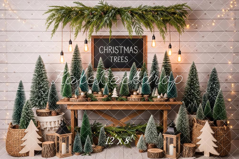 Kate Christmas Trees Table Lanterns Backdrop Designed by Patty Roberts