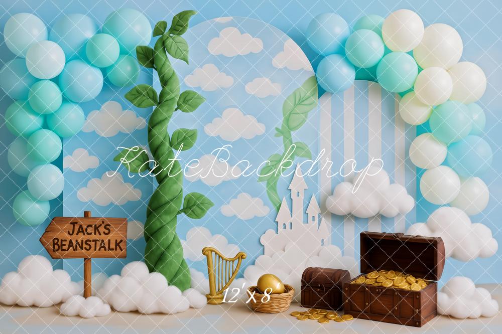 Kate Beanstalk Treasure Clouds Backdrop Designed by Patty Roberts - Kate Backdrop AU