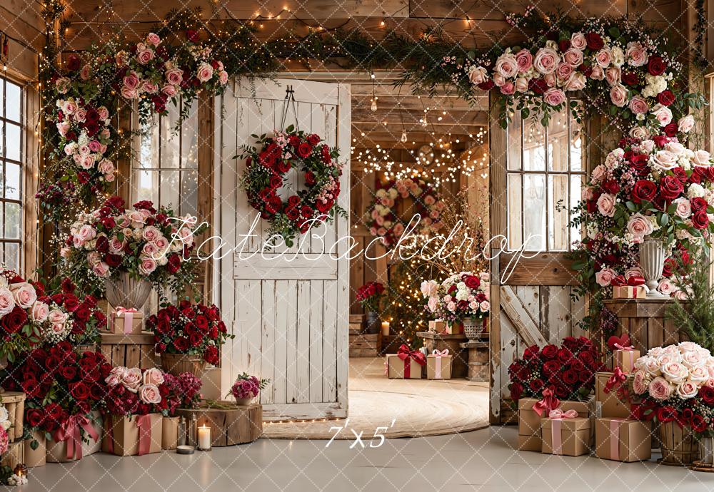 Kate Flower Roses Lights Valentine Backdrop Designed by Emetselch