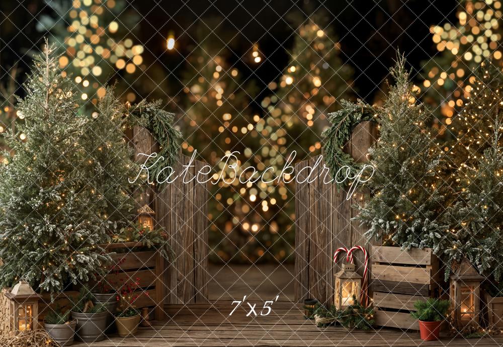 Kate Christmas Trees Bokeh Backdrop Designed by Emetselch - Kate Backdrop AU