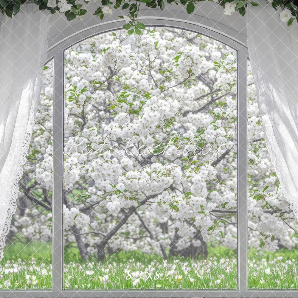 Kate White Blossom Arch Window Backdrop Spring Designed by Mini MakeBelieve - Kate Backdrop AU