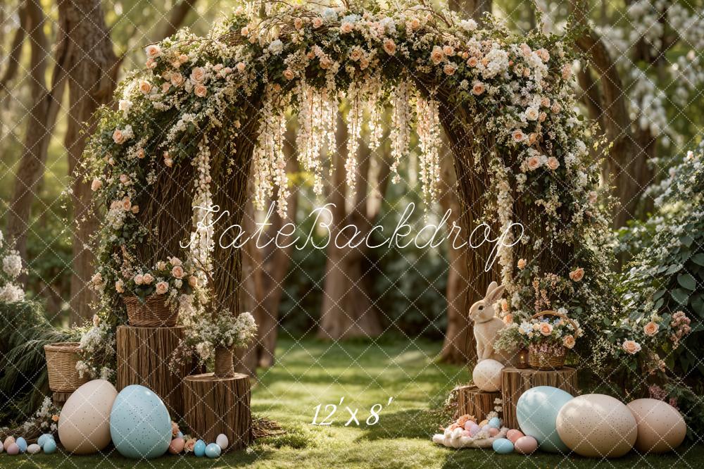 Kate Easter Bunny Flower Arch Forest Backdrop Designed by Emetselch