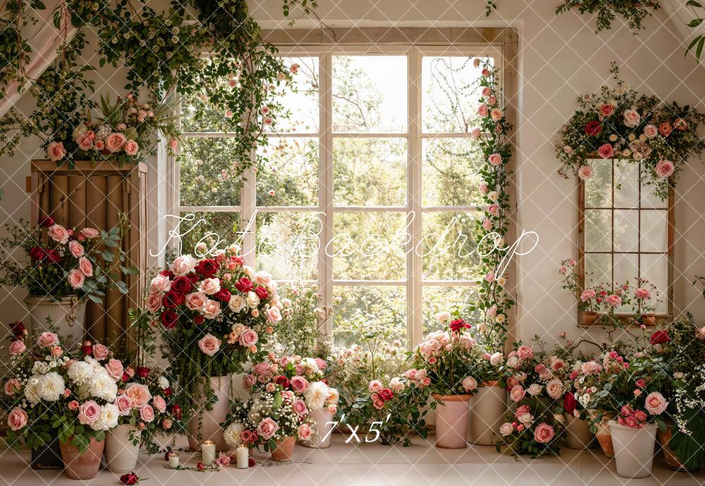 Kate Spring Flower Window Backdrop Designed by Emetselch