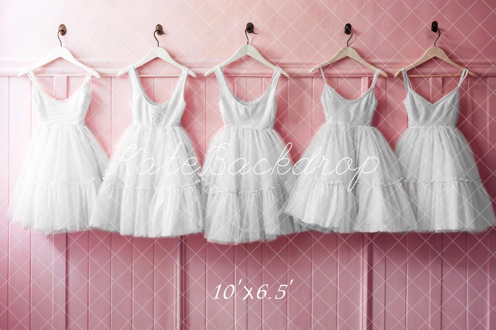 Kate White Dresses Pink Panel Wall Backdrop Designed by Emetselch