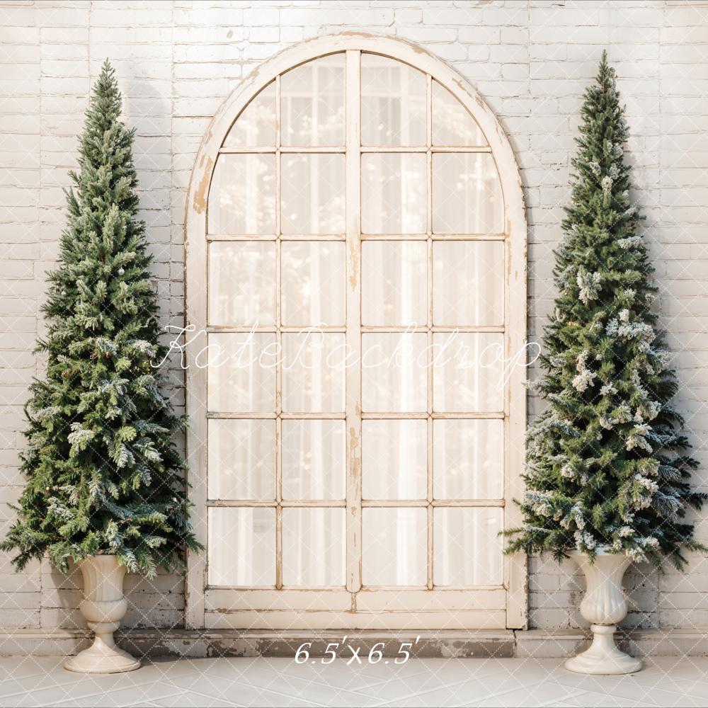 Kate Christmas Trees Arched Brick Backdrop Designed by Emetselch