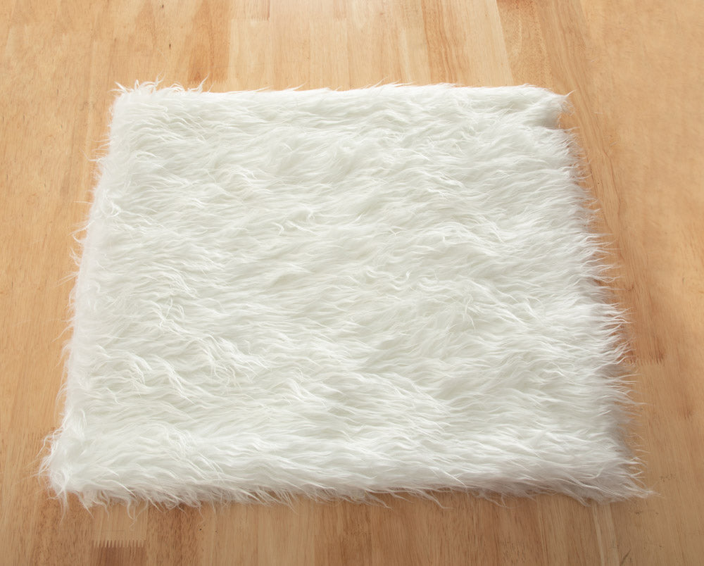 LONSALE Kate White Faux Fur Blanket Props for Baby Photography