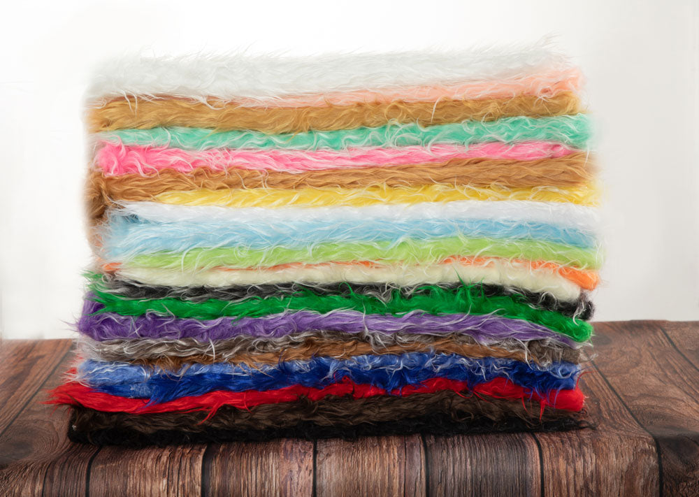 LONSALE Kate White Faux Fur Blanket Props for Baby Photography - Kate Backdrop AU