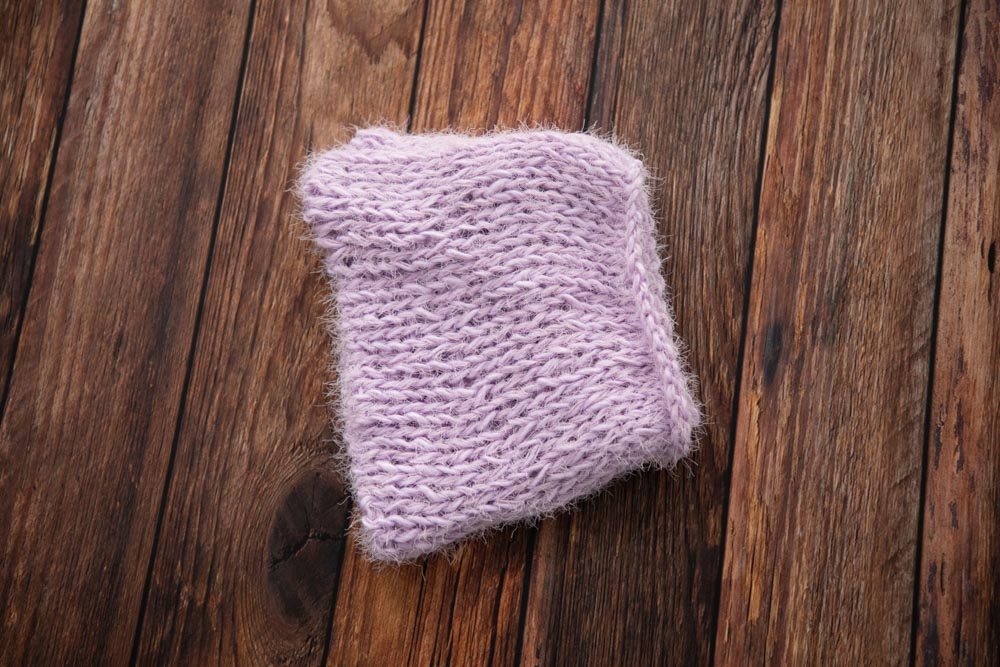 Kate Lilac Purple Wool Handcraft 50X50cm Newborn Baby Blanket for Photography - Kate Backdrop AU