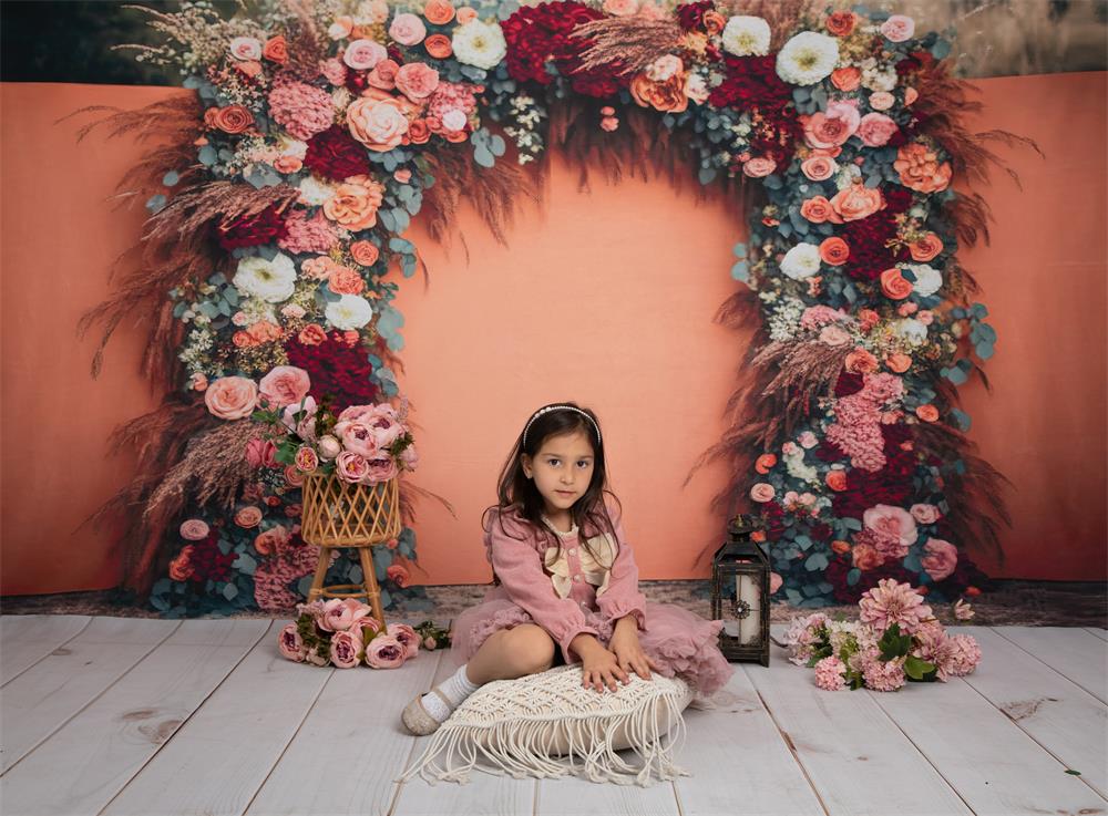 Kate Painted Boho Free Spirit Backdrop Outside Floral Designed by Mini MakeBelieve