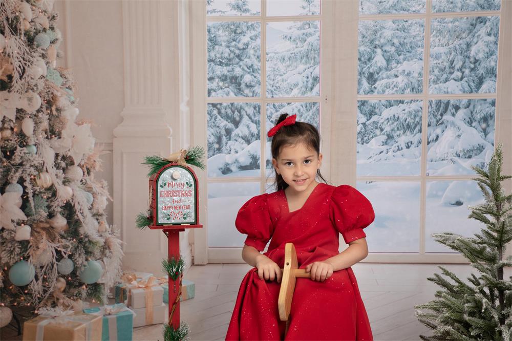 Kate Christmas White Backdrop Winter for Photography - Kate Backdrop AU