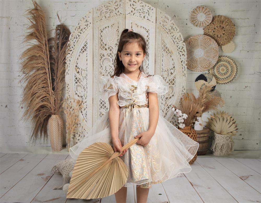 Kate Boho Screen with Pampas Grass Backdrop Designed by Mandy Ringe Photography - Kate Backdrop AU