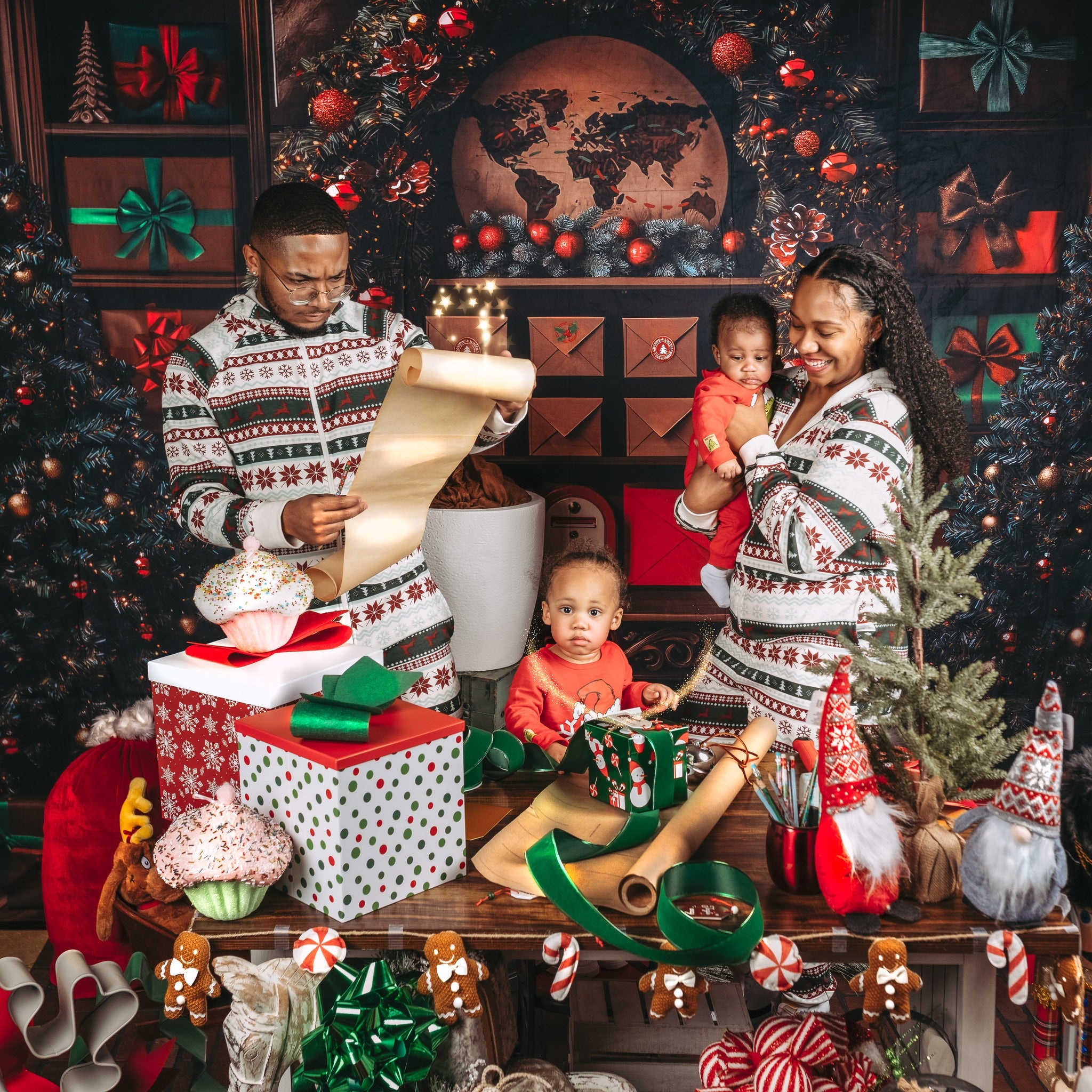 Kate Christmas Santa Mailroom  Backdrop Designed by Mini MakeBelieve