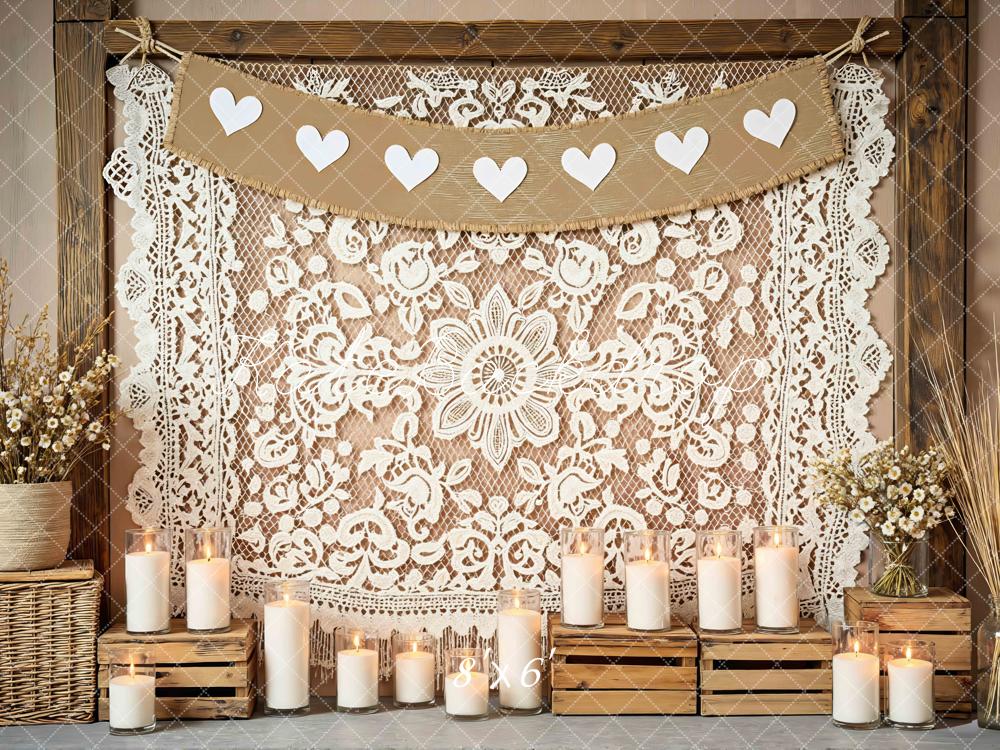 Kate Boho Candles Wooden Crates Backdrop Designed by Mini MakeBelieve