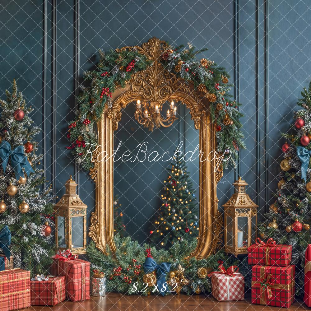 Kate Christmas Gold Mirror Backdrop Designed by Emetselch - Kate Backdrop AU