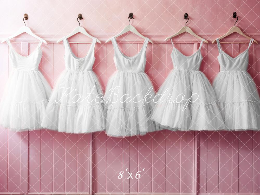 Kate White Dresses Pink Panel Wall Backdrop Designed by Emetselch
