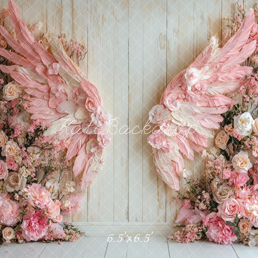 15% OFF Kate Pink Angel Wings Flowers Backdrop Designed by Patty Roberts