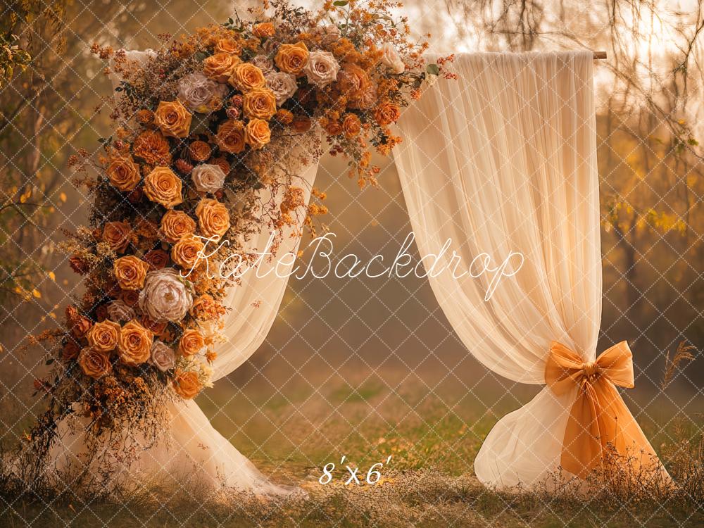Kate Autumn Arch Cream Curtain Backdrop Designed by Emetselch - Kate Backdrop AU