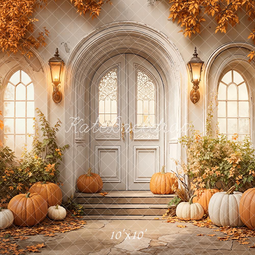 Kate Autumn Pumpkins Arch Door Backdrop Designed by Emetselch