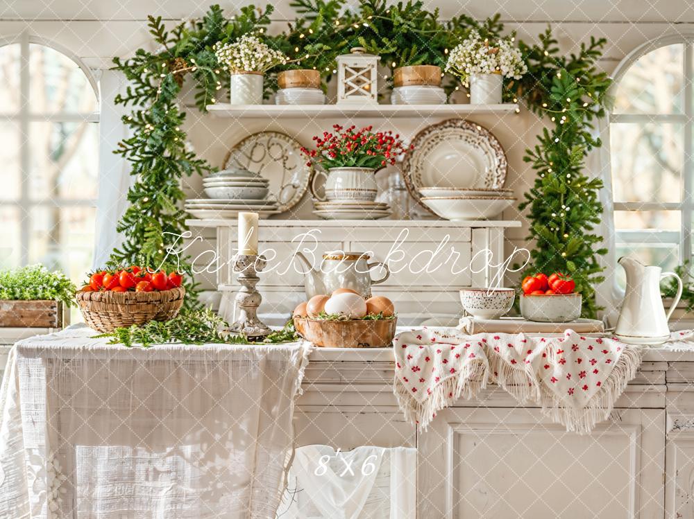 Kate Kitchen Table Kitchen Dishes Backdrop Designed by Emetselch - Kate Backdrop AU