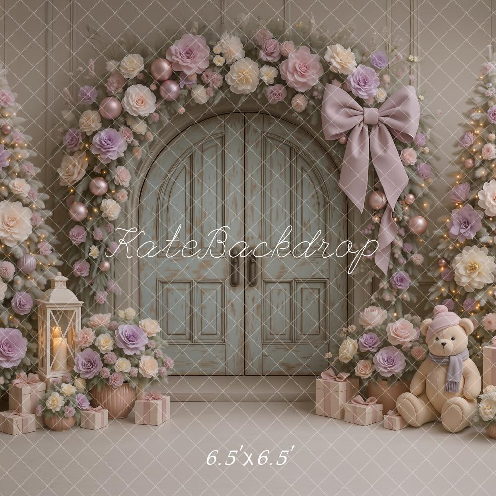 Kate Flower Arch Door Teddy Bear Backdrop Designed by Ashley Paul