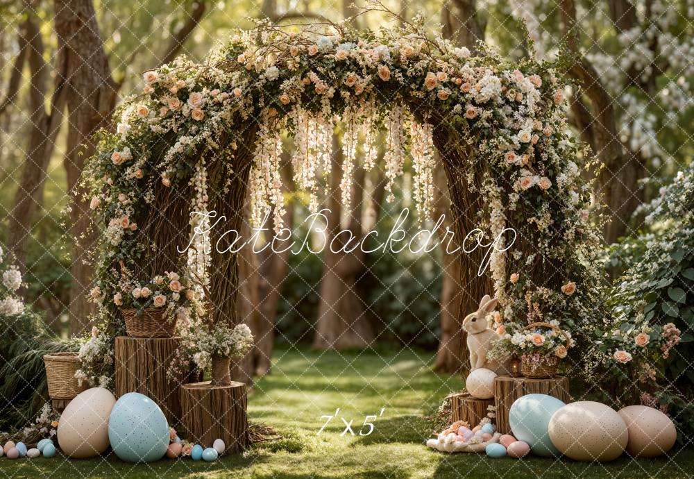 Kate Easter Bunny Flower Arch Forest Backdrop Designed by Emetselch