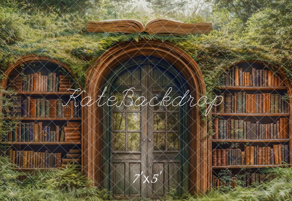 Kate Book Door Library Forest Backdrop Designed by Emetselch - Kate Backdrop AU