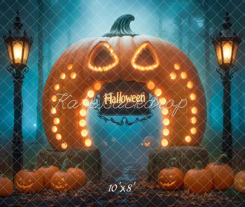 Kate Halloween Pumpkin Fleece Backdrop Designed by Chain - Kate Backdrop AU