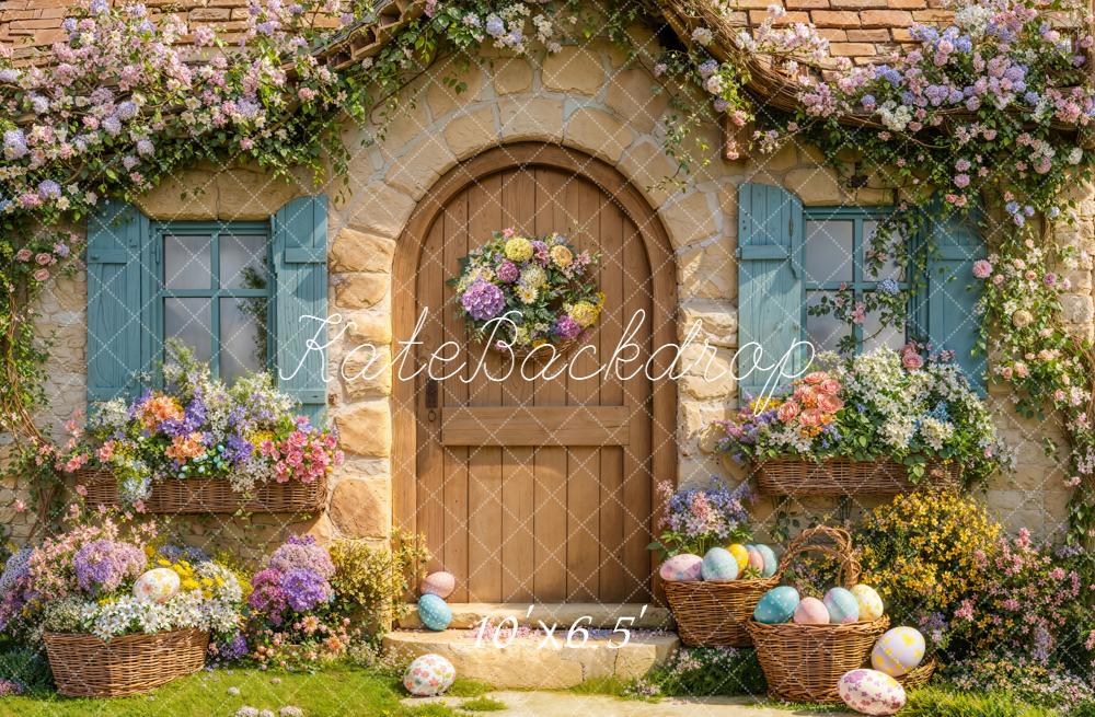Lightning Deal Kate Easter Eggs Cottage Flowers Baskets Backdrop Designed by Emetselch