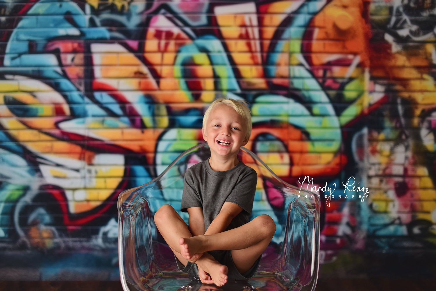 Kate Urban Graffiti Wall Backdrop Designed by Mandy Ringe Photography