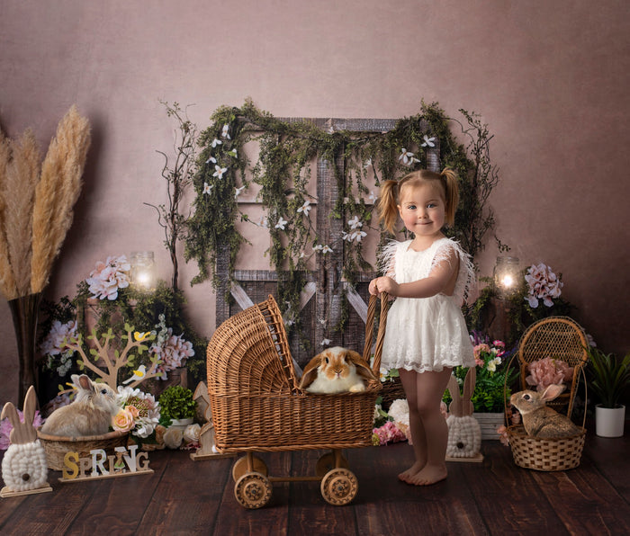 Kate Spring Barn Door Manor Backdrop Designed by Megan Leigh Photography - Kate Backdrop AU