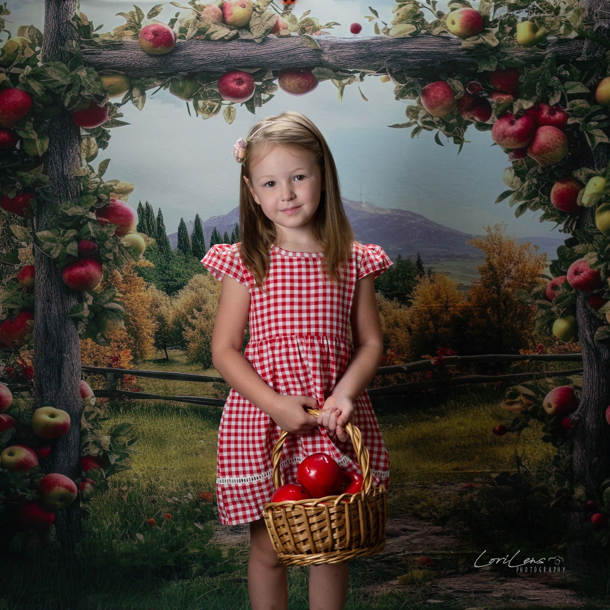 Kate Apple Arch Manor Backdrop Designed by Angela Marie Photography - Kate Backdrop AU