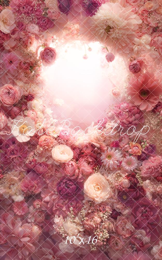 Kate Sweep Flower Arch Pink Flowers Backdrop Designed by Chain - Kate Backdrop AU