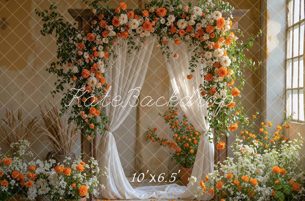 Kate Spring Flowers Drapes Backdrop Designed by Mini MakeBelieve