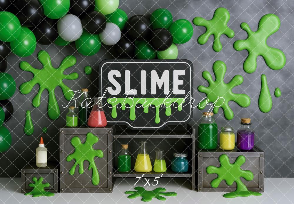 Kate Slime Splatter Bottles Balloons Backdrop Designed by Mini MakeBelieve