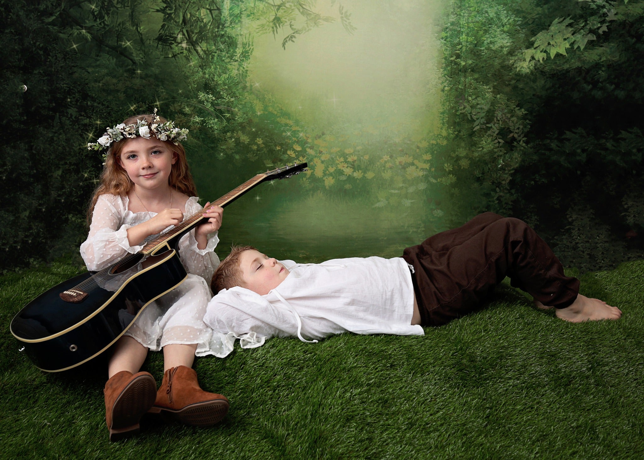 Kate Spring Green Dreamlike Fairytale Backdrops for Photography