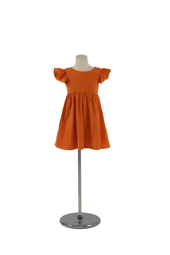 Kate Orange flying sleeve Skirt for Photography