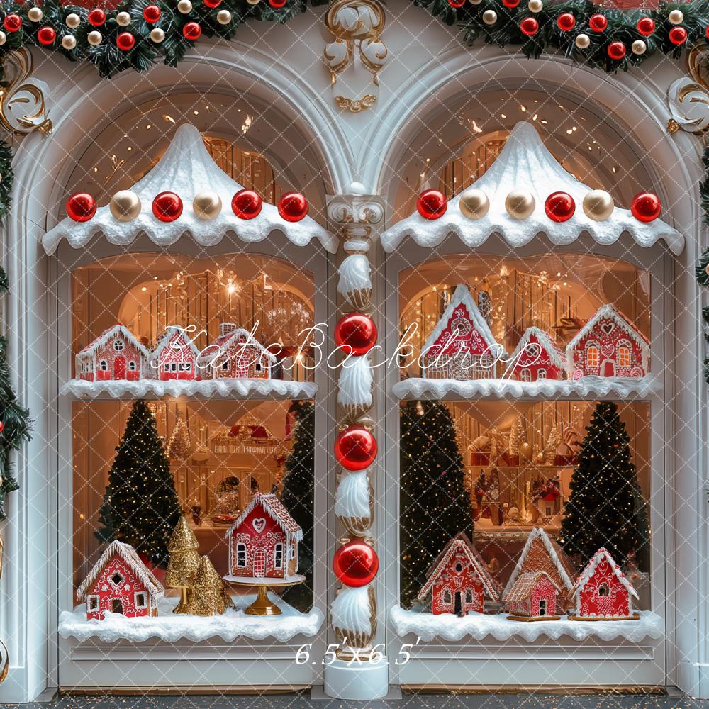 Kate Christmas Gingerbread House Window Backdrop Designed by Mini MakeBelieve - Kate Backdrop AU