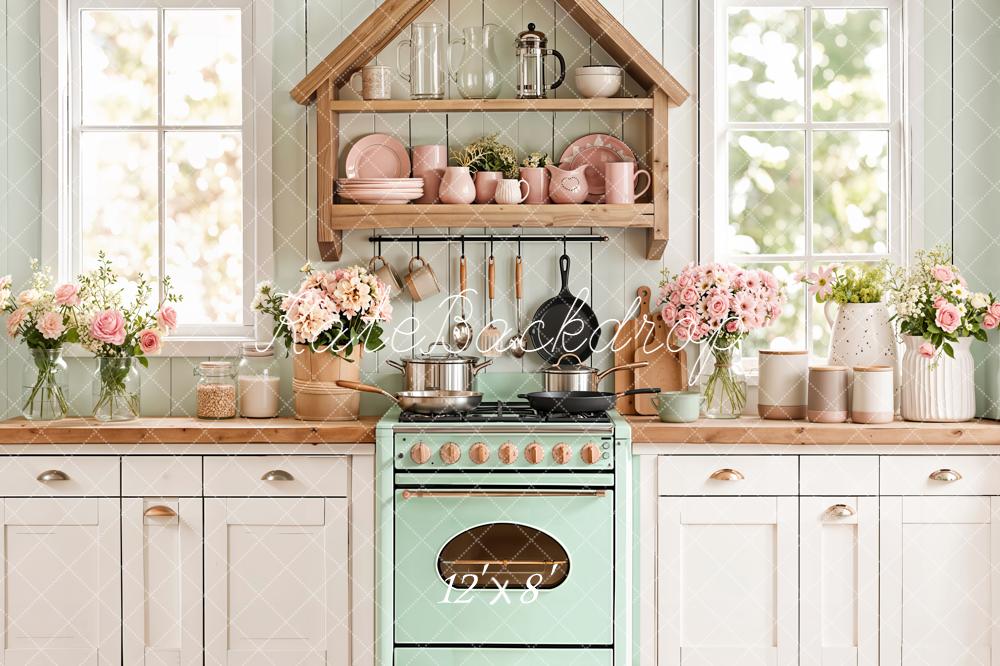 Kate Spring Kitchen Backdrop Designed by Emetselch