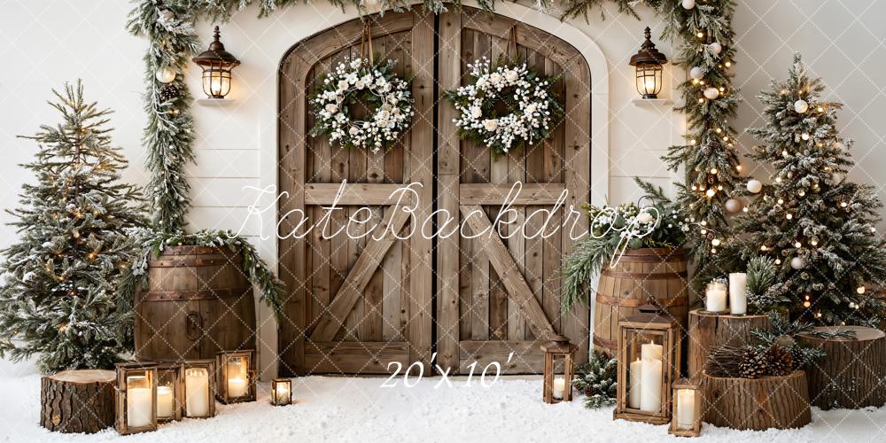 Kate Christmas Wooden Door Backdrop Designed by Emetselch